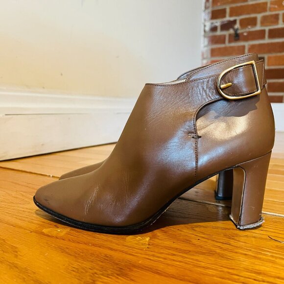 MAX MARA LEATHER BOOTIES Made in Italy EUR 39 US 8.5 - Picture 6 of 16